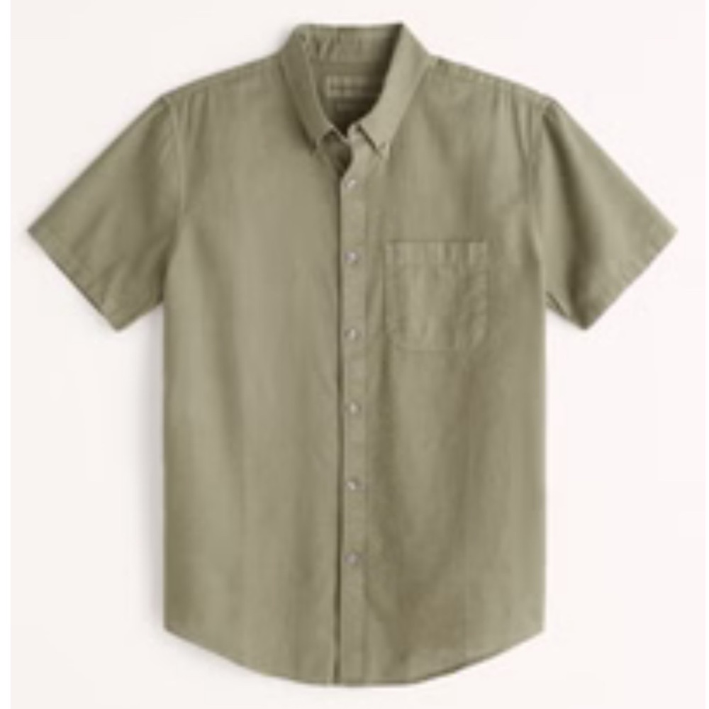 Abercrombie & Fitch Green Casual Button Down Shirt